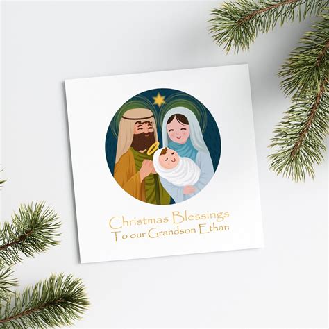 Personalised Religious Christmas Card, Nativity Christmas Card, Traditional Xmas | eBay