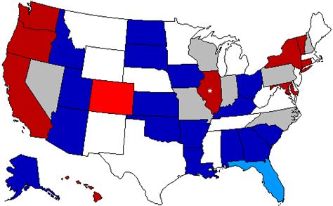 2020 Red Blue States Map