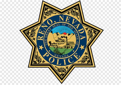 Reno Police Department Reno Police Department Police officer Badge, gold badge, emblem, label ...