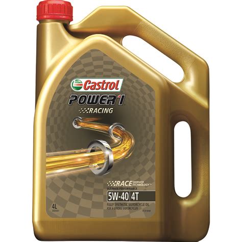 Castrol Power 1 Racing Motorcycle Oil - 5W-40, 4 Litre | Supercheap Auto