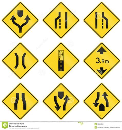 Warning Signs In Ontario - Canada Stock Illustration - Illustration of ...