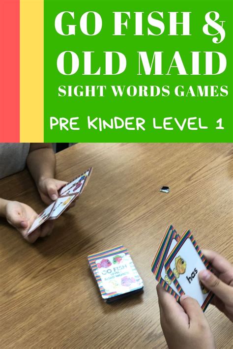 Dolch Sight Words Games - Go Fish & Old Maid - Level 1 Pre K | Dolch sight word games, Learning ...