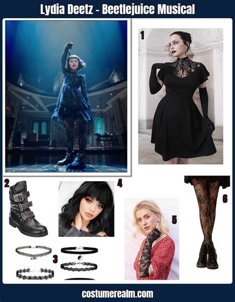 How To Dress Like Dress Like Broadway & Movie Lydia Deetz Guide For ...