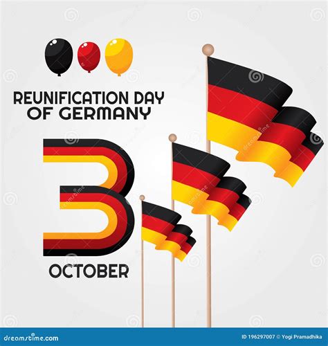 Reunification of Germany Day Vector Illustration Stock Vector - Illustration of history, germany ...