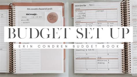 Erin Condren Budget Planner Set Up | April Paycheck Budgeting Overview - YouTube