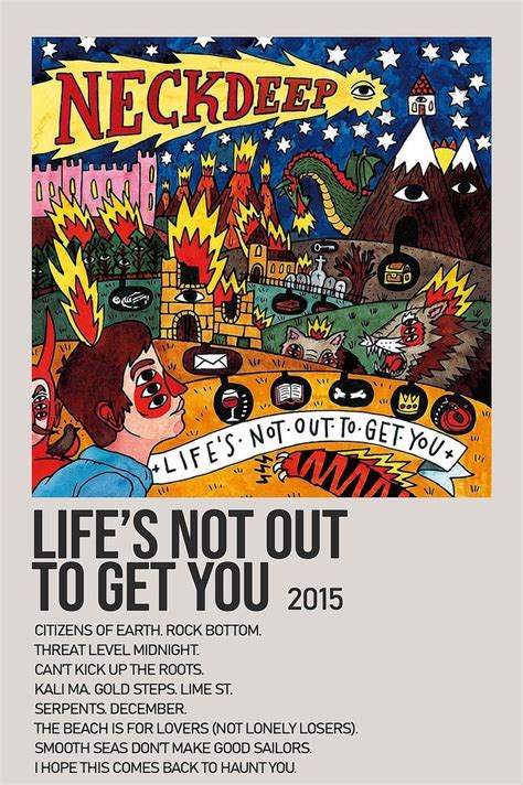 Life's Not Out To Get You by Neck Deep Album Poster | Ide presentasi, Inspirasi desain grafis ...