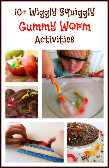 10+ Squiggly Wiggly Gummy Worm Activities + Love to Learn Linky - Left Brain Craft Brain