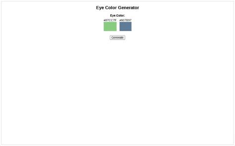 Eye Color Generator