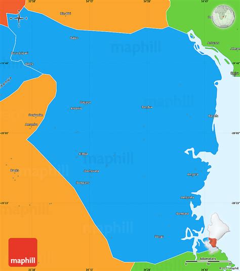 Political Simple Map of Buzi