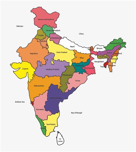 India Map Free Png Image - States Of India Hd Transparent PNG - 700x838 - Free Download on NicePNG