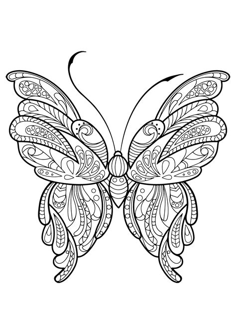 Free butterflies drawing to print and color - Butterflies Kids Coloring ...