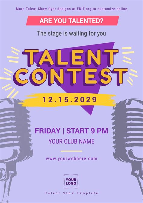 Free Printable Talent Show Flyer Templates