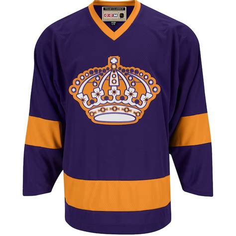 CCM Los Angeles Kings Team Classic Premier Hockey Jersey- Purple/Gold - Shop.NHL.com