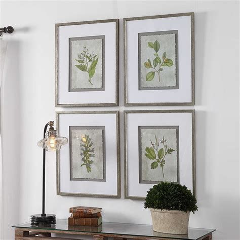 Uttermost Stem Study Framed Prints Set/4 | Floral prints art, Art print ...