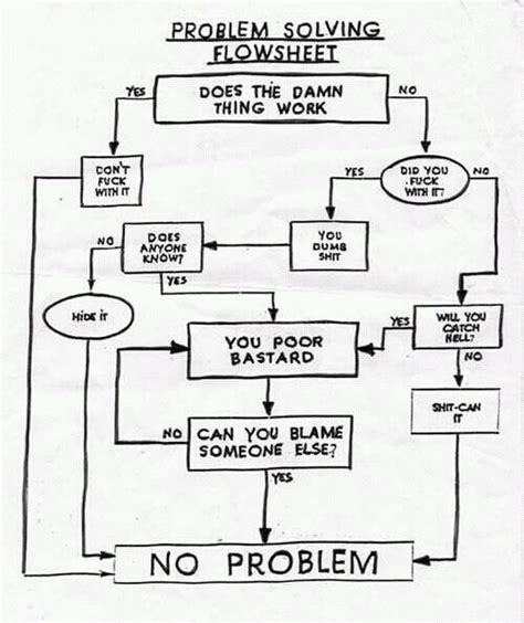 Problem solving flowchart : r/funny