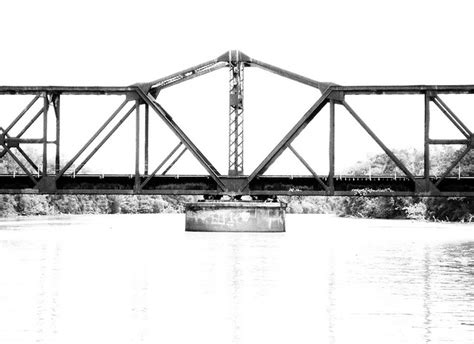 Union Pacific Railroad Through Truss Swing Bridge, over Trinity River, Riverside, Texas ...