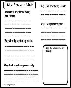 Free prayer journal pages designed for children and teens! | Kids ...