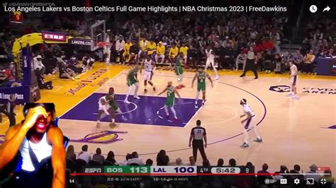 Reacting to Boston CELTICS at Los Angeles LAKERS 2023 NBA Full Game ...