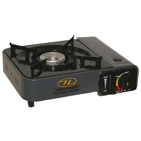 Highlander Portable Outdoor Gas Cooker Camping Stove with Piezo Igniter ...