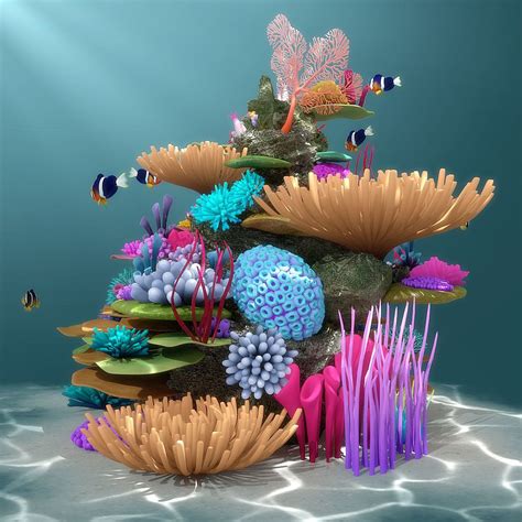 Diorama, Underwater Painting, Coral Art, Beautiful Sea Creatures, 3d ...