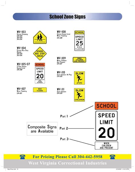 School Zone Signs - West Virginia Correctional Industries