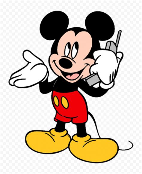 HD Mickey Mouse Talking Mobile Phone PNG | Citypng