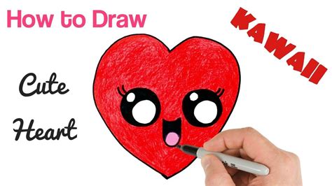 How to Draw a Heart Cute and Easy step by step | Drawings, Easy ...