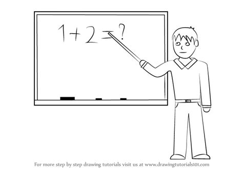 Learn How to Draw a Teacher Male (Other Occupations) Step by Step ...