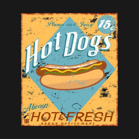 Vintage Hot dog Sign - Vintage - T-Shirt | TeePublic