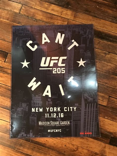 UFC 205 poster Can't Wait New York City Madison Square Garden