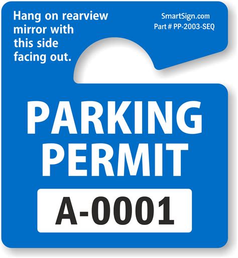 Parking Hang Tags | Design Online at MyParkingPermit