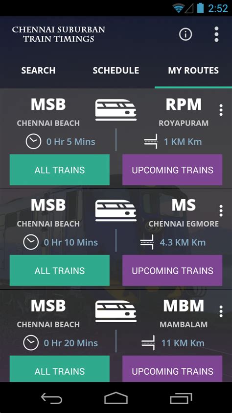 Chennai Suburban Train Timings APK for Android - Download