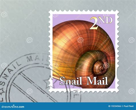 Snail mail envelope stock illustration. Illustration of mollusk - 19234566