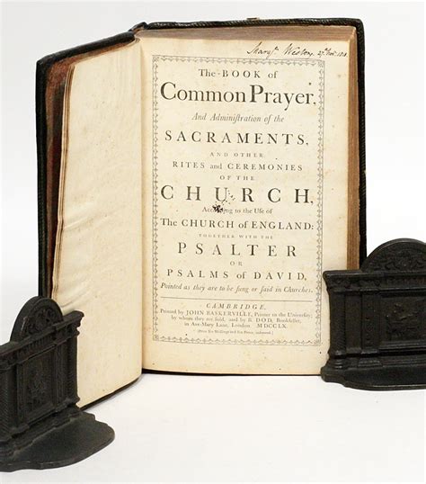 The Book of Common Prayer | BASKERVILLE PRESS | First Baskerville Edition