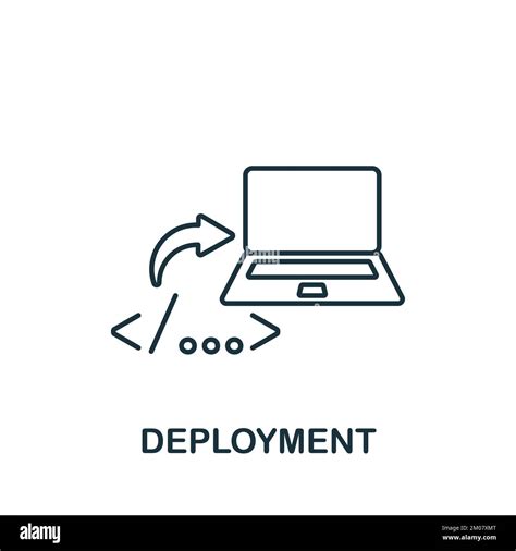 Deployment icon. Monochrome simple Business Intelligence icon for templates, web design and ...