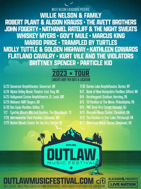 Willie Nelson's 2023 Outlaw Music Festival 2023 - Biggest to Date ...