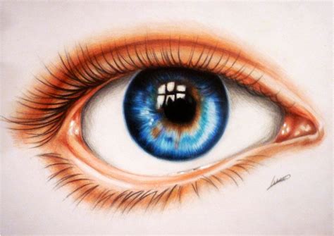 An Eye- Colored Pencil Drawing by Polaara.deviantart.com on @deviantART | Pencil drawings ...