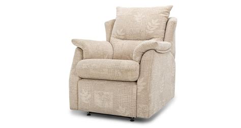 DFS Stow Cream Fabric Small 2 Seater Sofa and Manual Recliner Chair