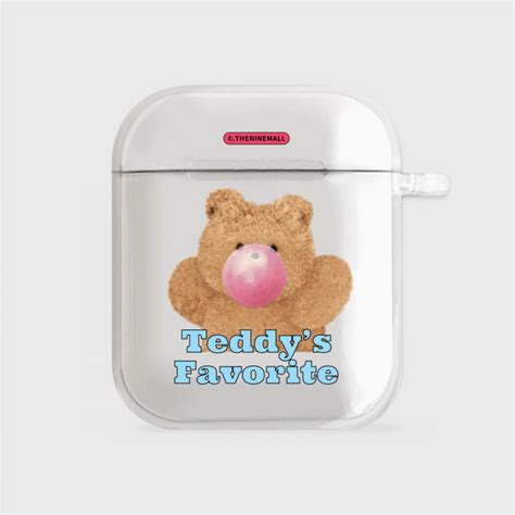 Bubble Gum Teddy Gummy Airpods Case (Clear 透明殼) – mydeermoon ☽ 韓國代購