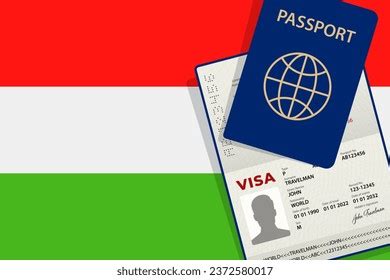 Visa Hungary Passport Hungarian Flag Background Stock Vector (Royalty Free) 2372580017 ...