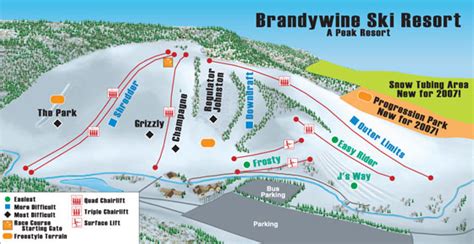 Boston Mills - Brandywine Ski Resort Brandywine Ski Trail Map - Brecksville Ohio United States ...