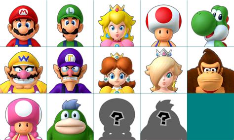 The Spriters Resource - Full Sheet View - Mario Party 10 - Character Mugshots (Big)