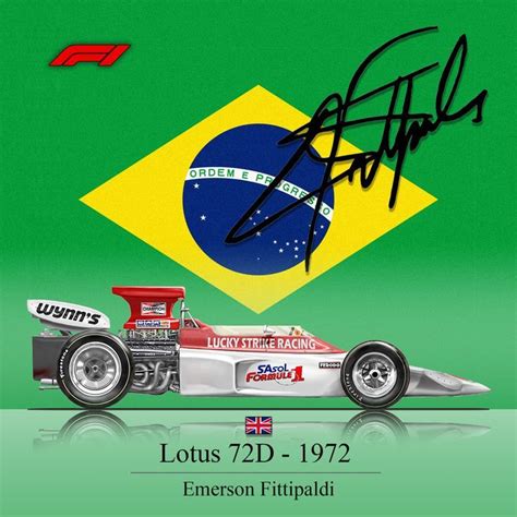 Emerson Fittipaldi - Lotus 72D - 1972 | Formula 1, F1 motorsport, Grand prix racing