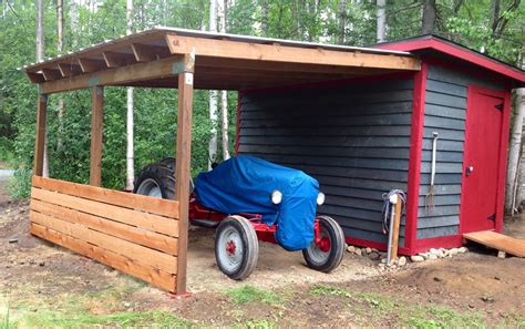 My lean to roof with a shed upgrade for my 1950 8n tractor, Alaska ...