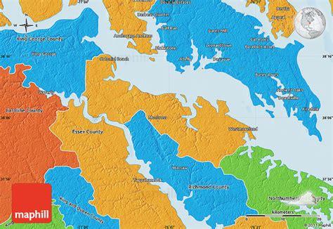 Westmoreland County Va Gis - Physical Map Of The United States