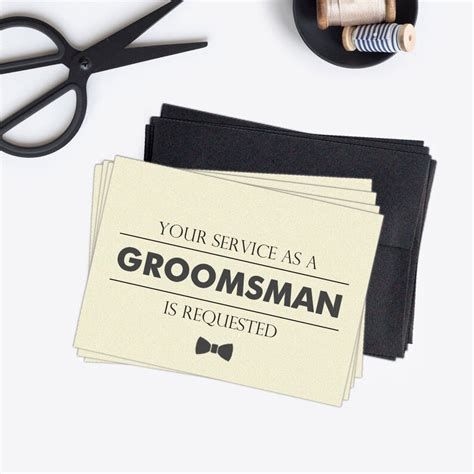 Groomsman Card 4 Groomsman Proposal Card Will You Be My - Etsy