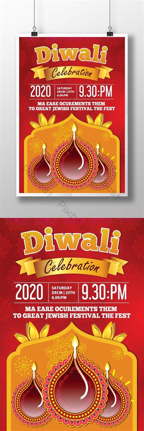 Diwali Indian Festival Celebration Poster | PSD Free Download - Pikbest