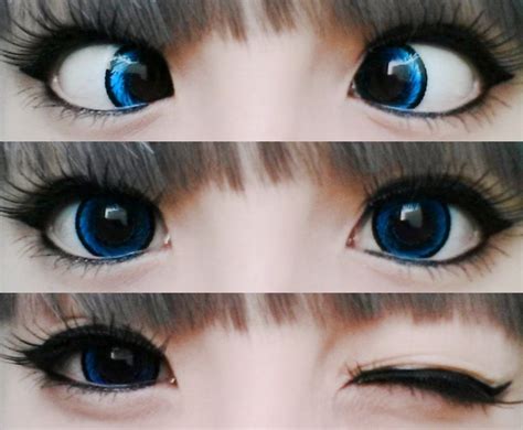 blue circle lenses - Google Search | Circle lenses, Halloween contact lenses, Anime eye makeup