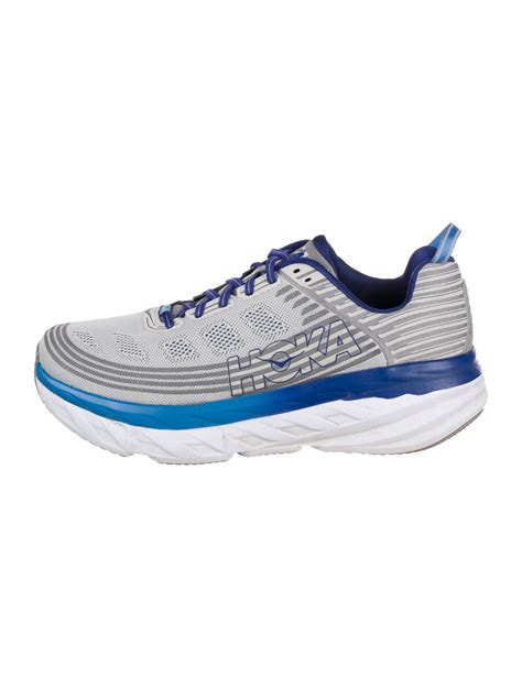 Hoka One One Colorblock Pattern Athletic Sneakers - Grey Sneakers ...