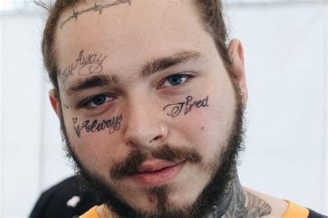 Post Malone face tattoos